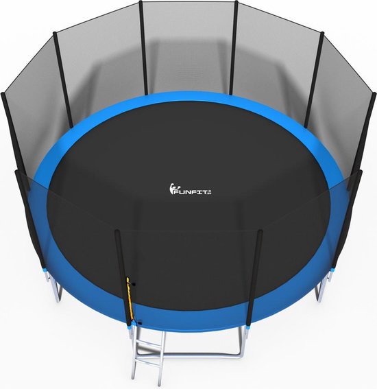 Trampoline blauw 465 cm met net en ladder tot 180 KG