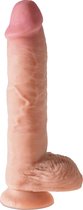 King Cock Dildo Dual Density Fat Cock Balls 10" - lichte huidskleur