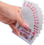 Luxe zilverkleur Speelkaarten  / Poker kaarten waterdicht Geplastificeerd