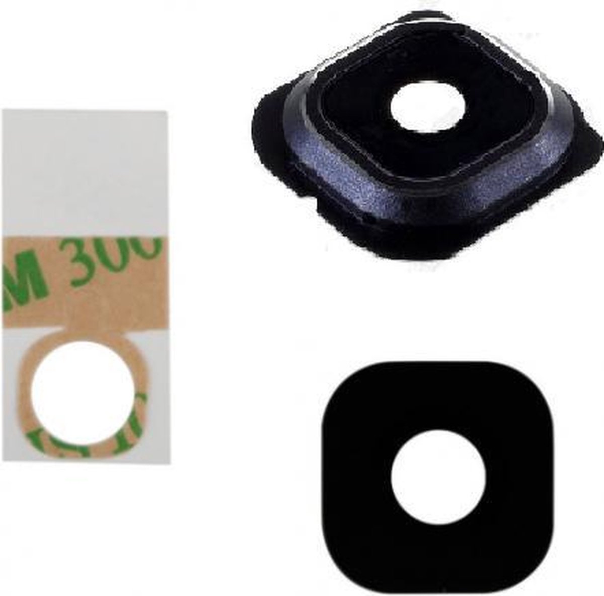 Camera Lens Cover inclusief lens geschikt voor de Samsung Galaxy S6 edge donkerblauw