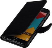 Zwart Smartphone TPU Booktype Samsung Galaxy A5 2016 Wallet Cover Hoesje