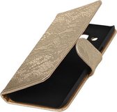 Goud Lace booktype wallet cover hoesje voor Sony Xperia Z3 Compact