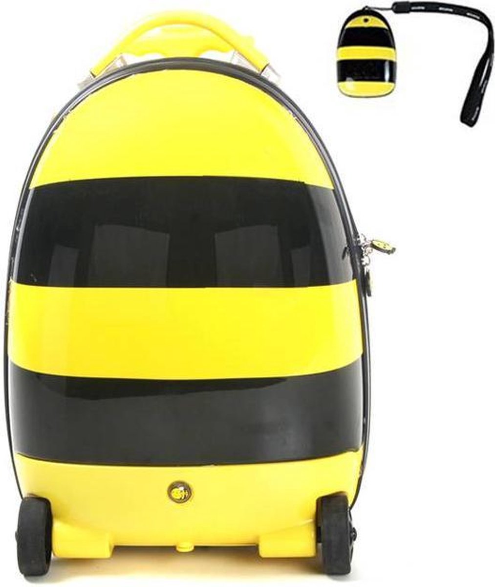 Handbagage koffertje voor kinderen met afstandsbediening - Bijenprint