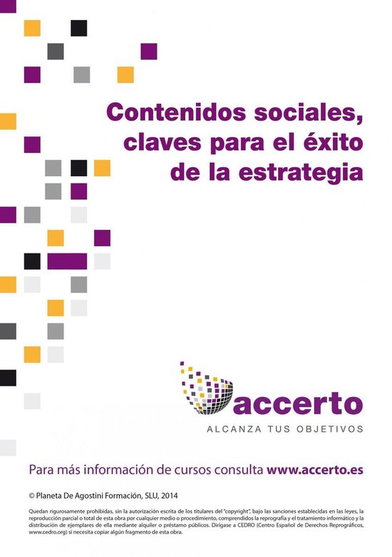 EBK ACCERTO - Contenidos sociales, claves para el éxito de  ... - cover