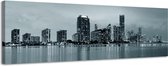 Miami - Canvas Schilderij Panorama 118 x 36 cm