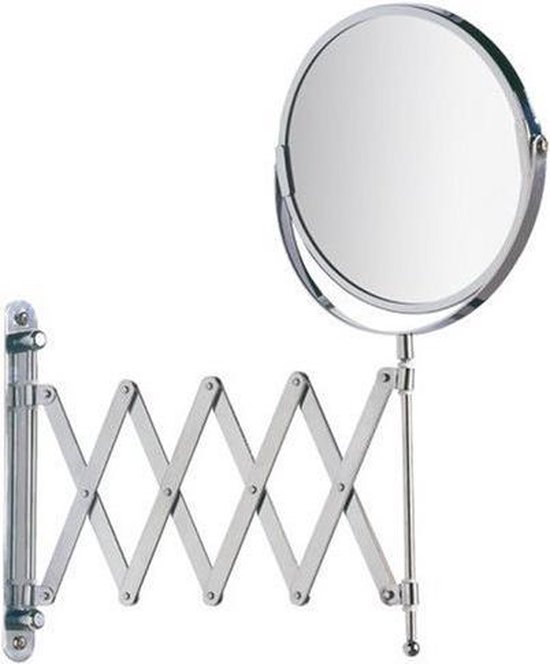 laten we het doen vloeistof zoeken Scheerspiegel - Make-up Spiegel - Uittrekbaar - Chrome - 2x vergroot -  Badkamer spiegel | bol.com