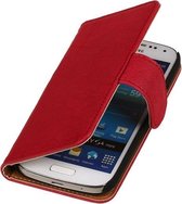 BestCases.nl Roze Echt Leer Leder booktype wallet hoesje voor Huawei Ascend G525