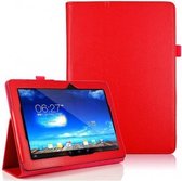 Asus Memo Pad 10 ME102A Leather Stand Case Rood Red