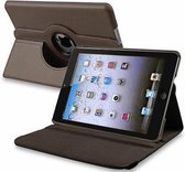 Apple iPad Mini 1, 2, 3 Leather 360 Degree Rotating Case Sleep Wake Bruin / Brown