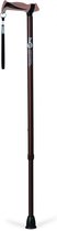 Hugo - Wandelstok Derby Handvat - bruin - in hoogte verstelbaar 71 - 96 cm