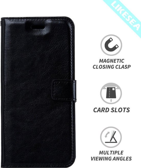 Sony Xperia XZ Premium Zwart hoesje met opbergvakjes voor pasjes en  briefgeld | bol.com