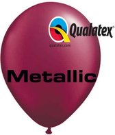 Qualatex Ballonnen Metallic Burgundy 30 cm 100 stuks