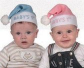 Kraam Cadeau - baby's 1st Kerstmuts - Blauw