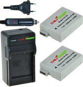 ChiliPower 2 x LP-E8 batterijen voor Canon - inclusief oplader en autolader