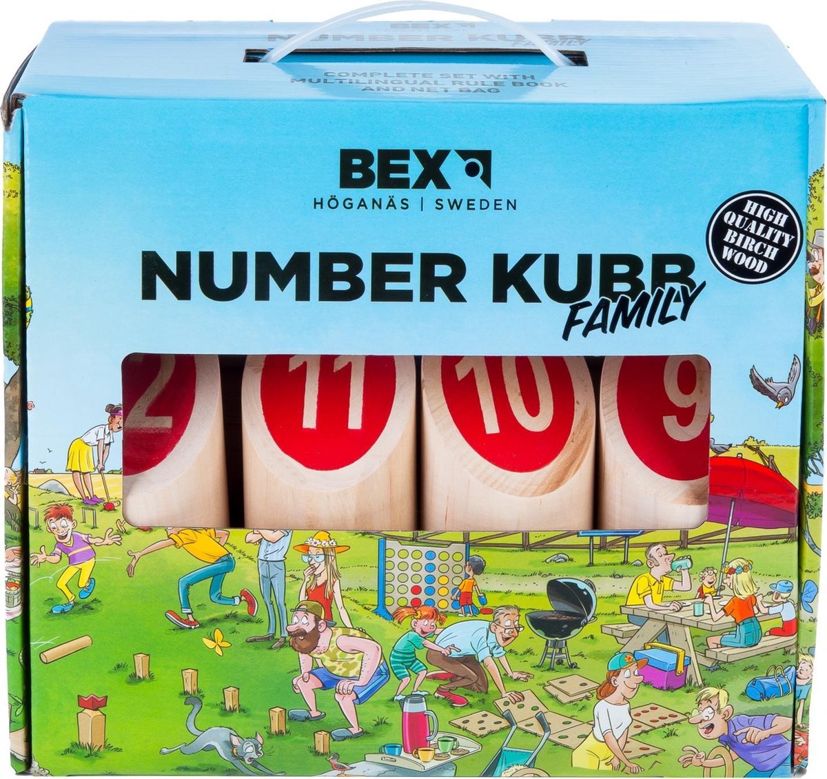 Bex Sport Family Numbers Kubb Berkenhout — afbeelding 5