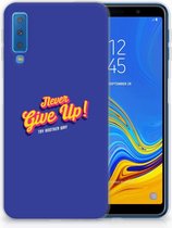 TPU Siliconen Case Back Cover Geschikt voor Samsung A7 (2018) Never Give Up