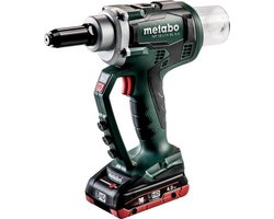 Metabo SET NP 18 LTX BL 5.0 LiHD accu blindnietpistool (2x 4.0Ah accu) in 2 Metaloc - koolborstelloos - 2.4 - 5 mm