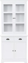 Vitrinekast MDF dressoir Sidetafel Bijzettafel 80x40x180 cm / schoenenkast / dressoir kast / gangkast schoenen kast / wandkast / commode kast / opbergkast