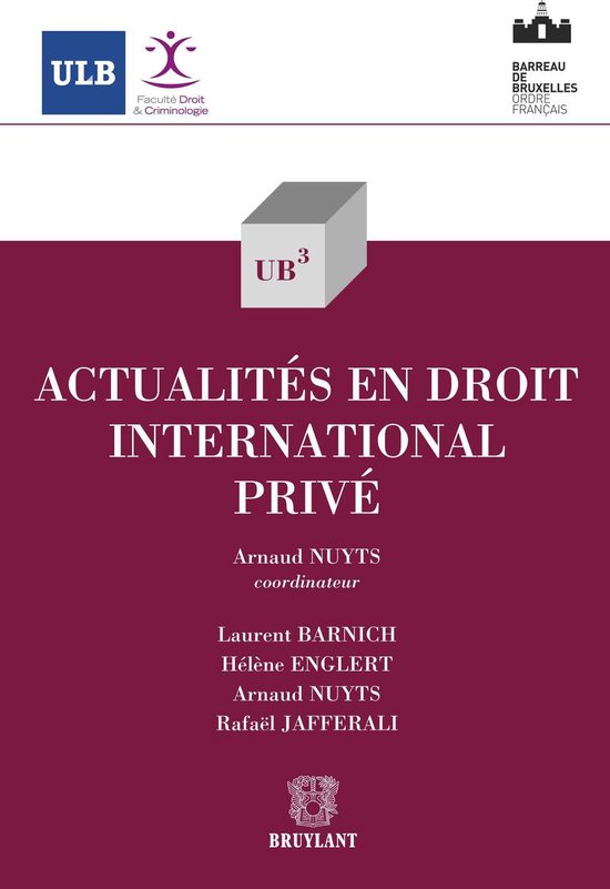 UB3 - Actualités en droit international privé - cover