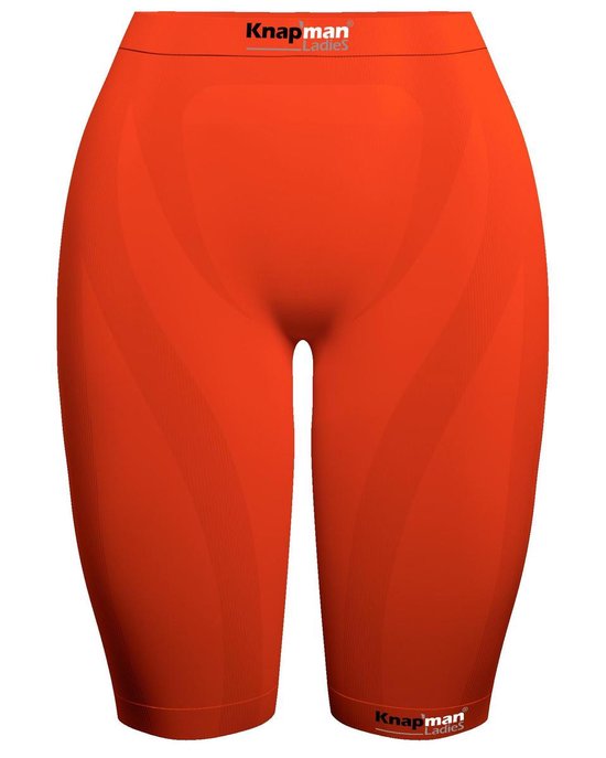 Knapman Ladies Zoned Compression Short 45% Oranje | Compressiebroek (Liesbroek) voor Dames | Maat S