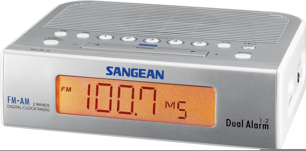 Sangean RCR-5 - Radio-réveil - Wit | bol.com