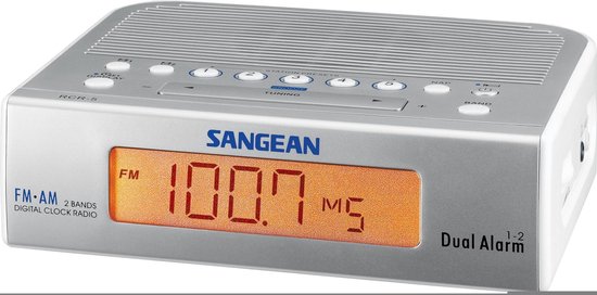 Sangean Atomic 50 - RCR-5 - Wekkerradio met AM/FM en 2 wektijden - Zilver |  bol