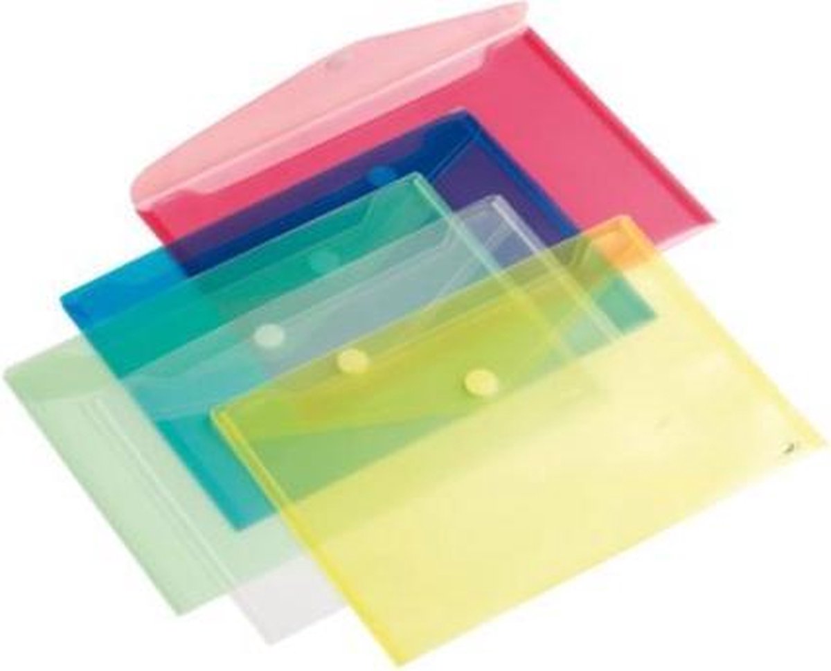 Enveloptas HF2 A4 liggend, transparant blauw