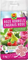 COMPO Roze Korrels® - rijke en snelwerkende meststof - voor alle tuin-, balkon-, terras- en kamerplanten - zak 5 kg