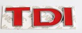 Auto sticker metaal TDI rood
