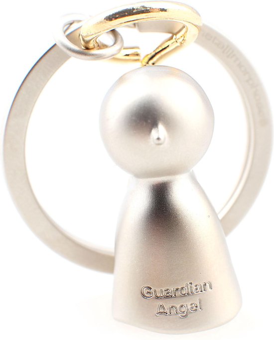 Metalmorphose Beschermengel Sleutelhanger Cadeau Accessoire- Wit/Goud Guardian Angel