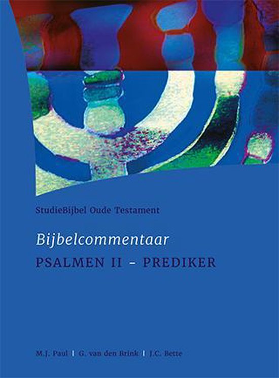 Boek "Bijbelcommentaar Psalmen II - Prediker" met een afbeelding van een menora op een blauwe achtergrond.