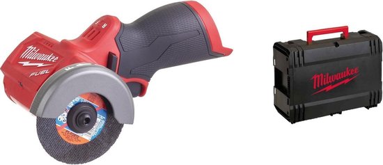 Milwaukee M12 FCOT-422X 12V Li-Ion accu Haakse slijper set in HD Box (1x 4,0 & 2 Ah accu) - Koolborstelloos - 10 x 76mm
