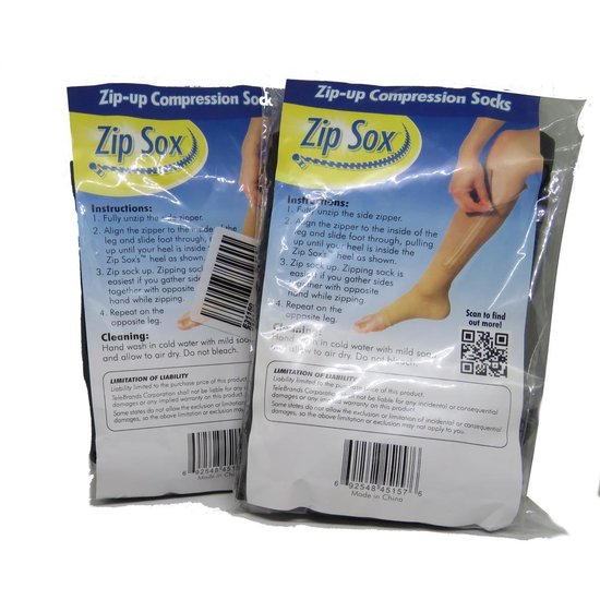 Zip sox compressie kousen - tegen spataderen, vochtophoping en vermoeide  zware benen | bol.com