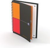 OXFORD International meetingbook B5 geruit 5mm 80 vel 80g soepele kunststof kaft grijs