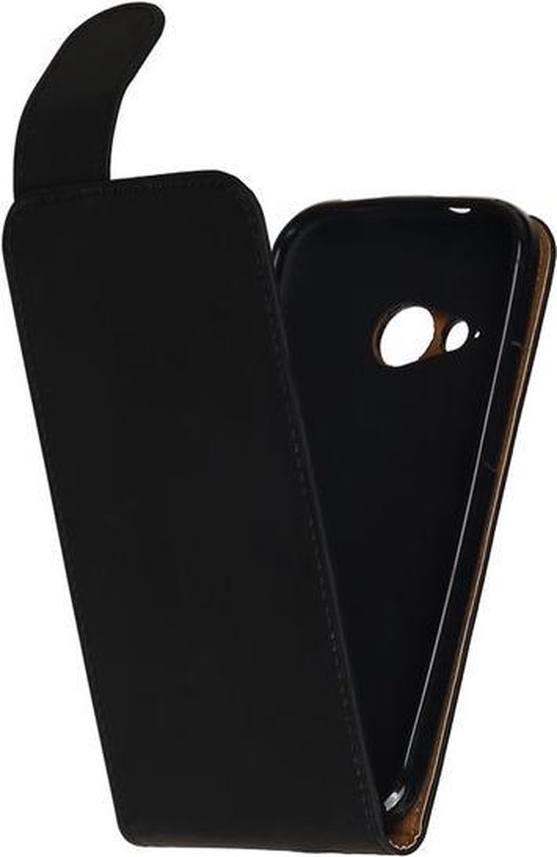 Zwart Effen Classic TPU flip case cover hoesje voor HTC One mini 2