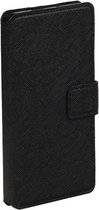 Zwart Motorola Moto G4 / G4 Plus TPU wallet case booktype hoesje HM Book