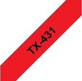 TX-431 - 12mm - black on red for PT-7000 / PT-8000 / PT-PC