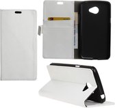 Litchi cover wit wallet case hoesje LG K5