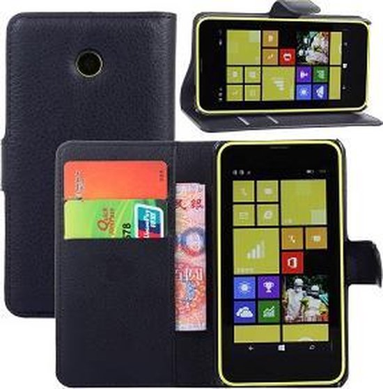 Nokia Lumia 635 630 Portemonnee Hoesje Case Zwart | bol.com