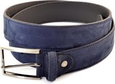 Luxe heren riem nubuck navy 95 cm