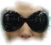 Damesbril maxi zwart met strass