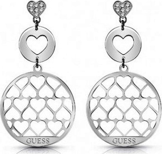 GUESS 4G Crush silver-colored drop earrings JUBE04154JWRHT/U
