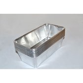 VOORDEELPAK: 5 Pakjes van Aluminium rechthoekige voedsel containers, 1640 ml - verpakking van 10 containers