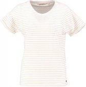 Garcia shirt spring white met goudkleurig streepje - valt kleiner - Maat -XL