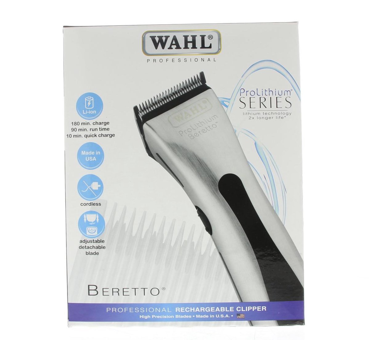 Wahl Beretto ProLithium brushed chrome tondeuse