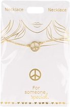 Ketting Peace, gold plated