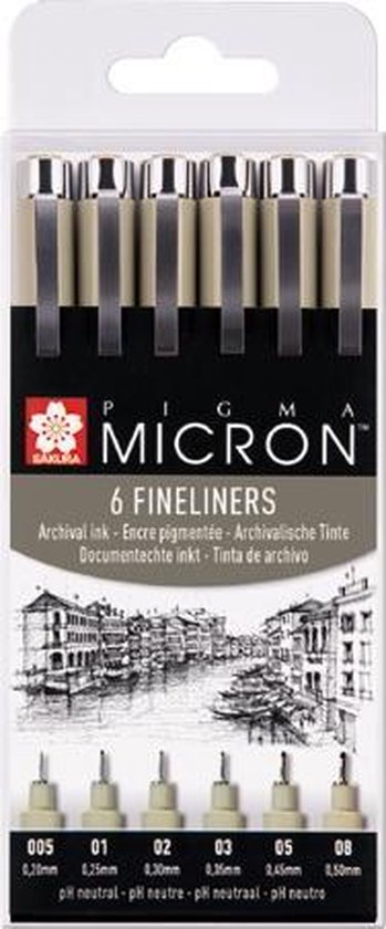 Pigma Micron Fineliners zwart stuks) | bol.com