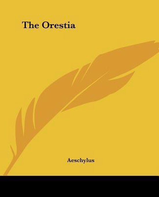 De Orestia Aeschylus gele cover met veer