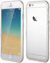 Apple iPhone 6 Plus Bumper case Wit White + Transparant