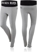 Lady Fold Over Waistband Leggings-grey